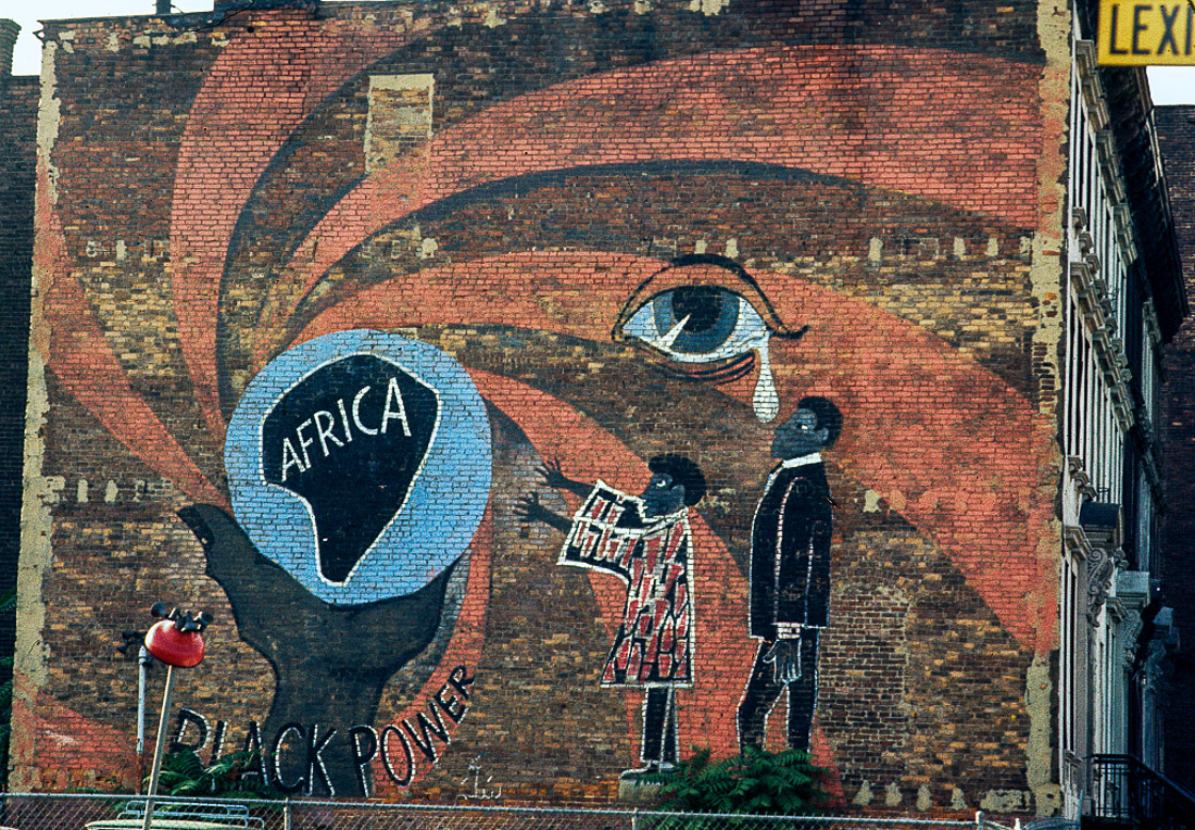 Black Power Mural, Lexington Ave., Harlem, 1970